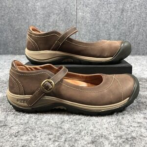 Keen Womens 9.5 W Brown Nubuck Mary Jane Buckle Strap Comfort Shoes